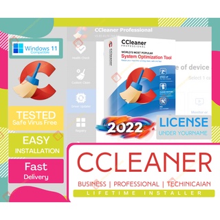 ราคา[SCS]CCLEANER 2022 License Professional | Business | Technician + Unlimited Update + Lifetime License | CC Cleaner