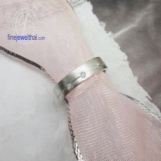 Finejewelthai แหวนเพชร-เพชร-แหวนหมั้น-แหวนแต่งงาน-Diamond CZ-Wedding Ring-Silver-White Gold - R30146cz