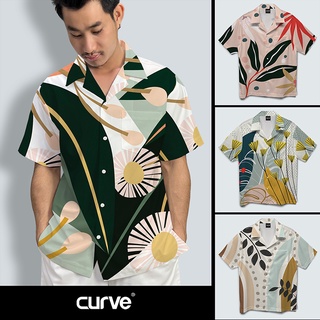 Curve SET72 เสื้อเชิ้ต เสื้อฮาวาย ผ้าไหมอิตาลี่ ลายลายดอกไม้ใบหญ้า ลายแพทเทริน แฟชั่น ทรงสวย ใส่ง่าย ใส่สบาย มีไซส์เยอะ