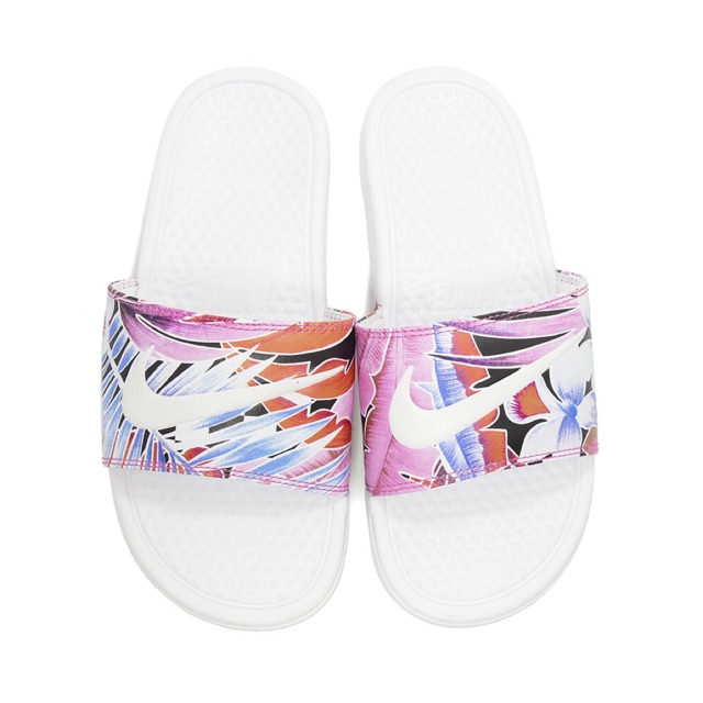 nike-benassi-jdi-print-ลายดอกไม้สีชมพู-แท้-จากช้อปแท้