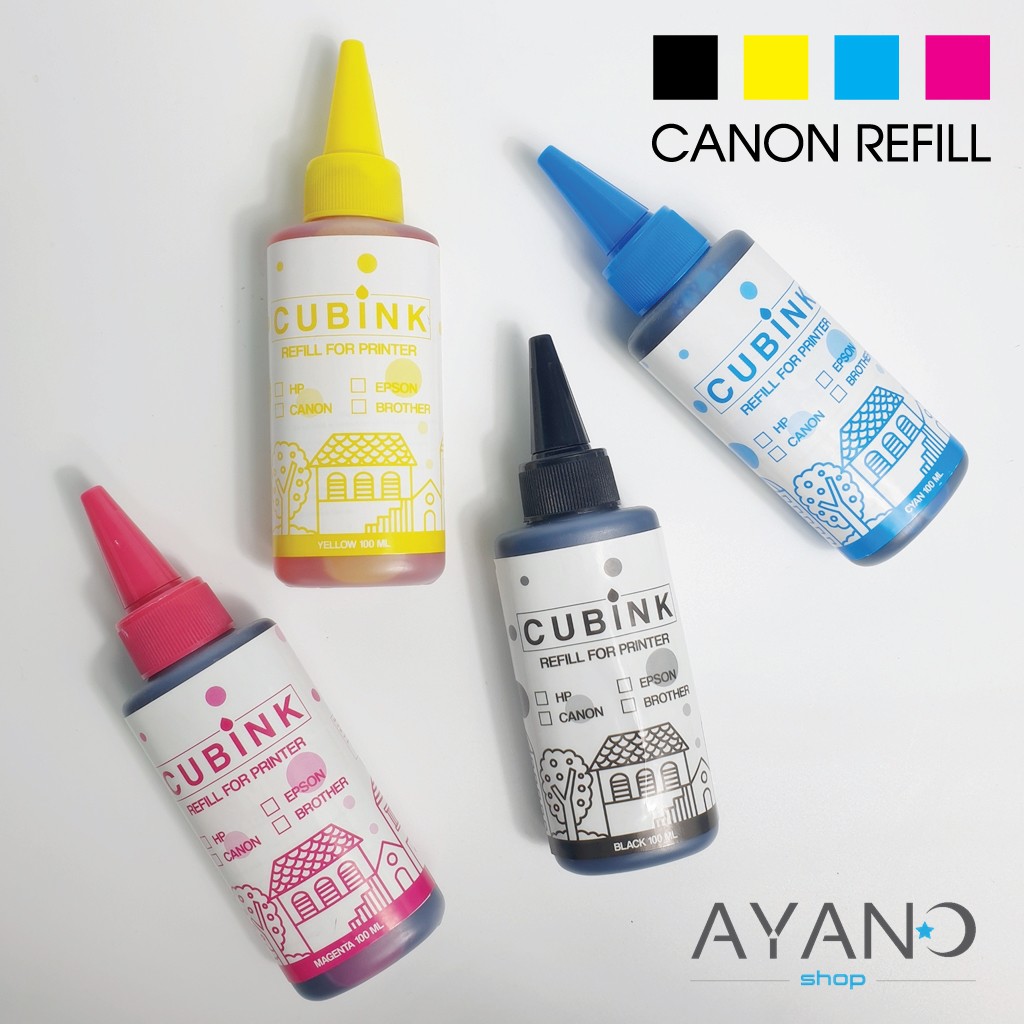 หมึกเติม-inkjet-canon-refill-ทุกรุ่น-ขนาด-100-ml-สินค้ารับประกันคุณภาพ