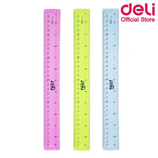 Deli 6209 Rulerไม้บรรทัดงอได้สุดน่ารัก ขนาด 30 เซนติเมตร คละสี 1 ชิ้น