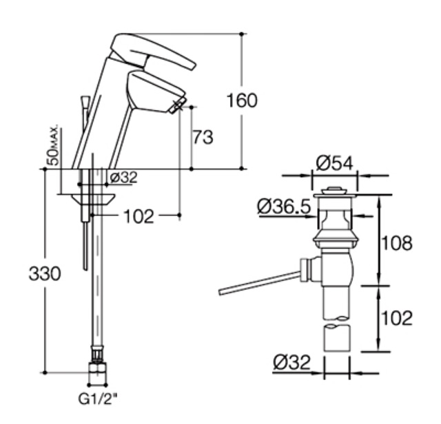 k-18140x-cp-ก๊อกผสมอ่างล้างหน้า-bathroom-faucet-kohler