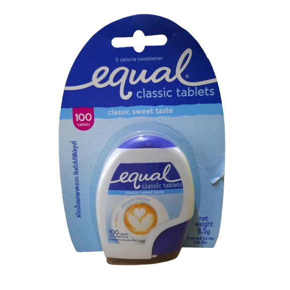 equal-classic-อิควล-คลาสสิค-ชนิดเม็ด-สารเพิ่มความหวานแทนน้ำตาล-100เม็ด-ตลับ-ส่งเร็ว-ส่งจากศูนย์ฯ-ถูกที่สุด-by-bns