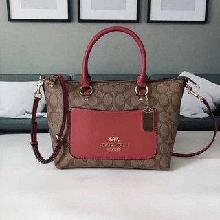 COACH  MINI EMMA SATCHEL IN SIGNATURE CANVAS