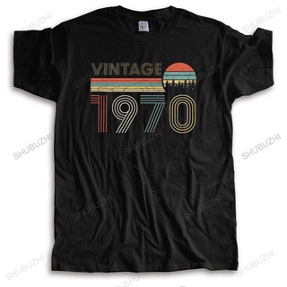 [S-5XL] เสื้อยืดลําลอง ผ้าฝ้าย แขนสั้น คอกลม ลาย 1970 ของขวัญวันเกิดครบรอบ 50 ปี 50 ปี สไตล์วินเทจ สําหรับผู้ชาย