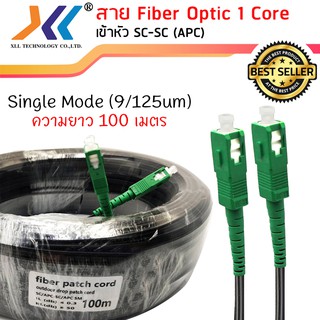 สายไฟเบอร์ออฟติก OUTDOOR FTTH DROP CABLE 1 CORE SC/APC-SC/APC 100 เมตร