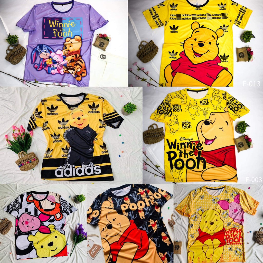 เสื้อพิมพ์ลายการ์ตูน เสื้อกีฬา ราคาขายส่งถูกสุดๆ !!! Size 38-42 หมีพูห์ |  Shopee Thailand