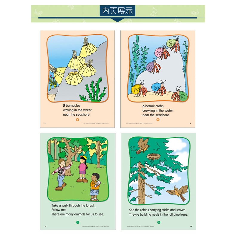 พร้อมส่ง-แบบฝึกหัดภาษาอังกฤษสำหรับเด็กอนุบาล-early-bird-evan-moor-activity-book-early-learning-ages-4-total-8-books-kindergart