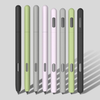 สําหรับ Samsung Tab S6 S7 FE S8 Ultra S9 plus S7+ S-Pen ซิลิโคนนิ่ม สีพื้น ป้องกันรอยขีดข่วน หน้าจอสัมผัส ปากกาป้องกัน