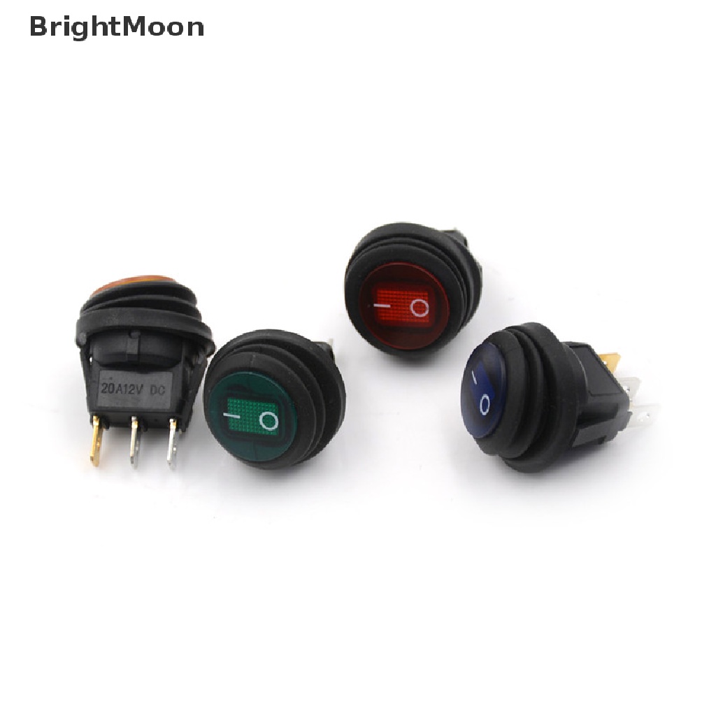 brightmoon-สวิตช์โยกเปิด-ปิด-กันน้ํา-ทรงกลม-spst-12v-สําหรับรถยนต์-เรือ