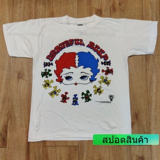 (W) GRATEFUL DEAD X BETTY BOOP วงดนตรีทัวร์ เสื้อยืดลายการ์ตูน