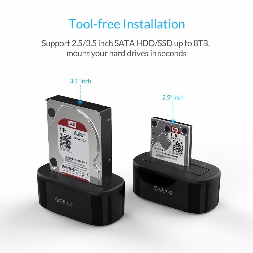 orico-6218us3-hdd-docking-usb3-0-โอริโก้ด๊อกกิ้ง-สำหรับ-hdd-ssd-2-5-3-5-sata-1bay-ไม่รวมhdd-สีดำ