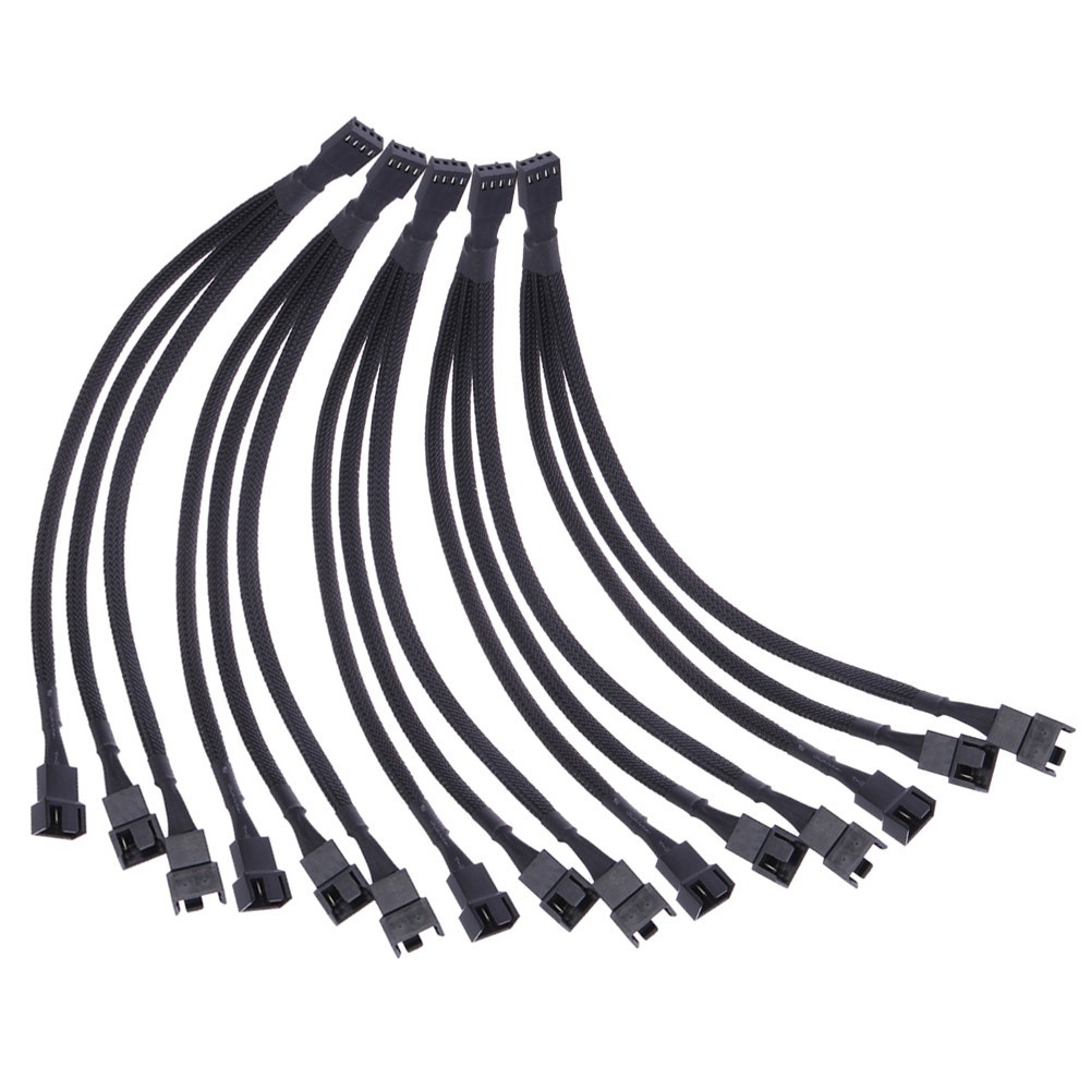 4-pin-pwm-fan-cable-1-to-3-ways-splitter-สายเคเบิ้ลขยายสีดำ