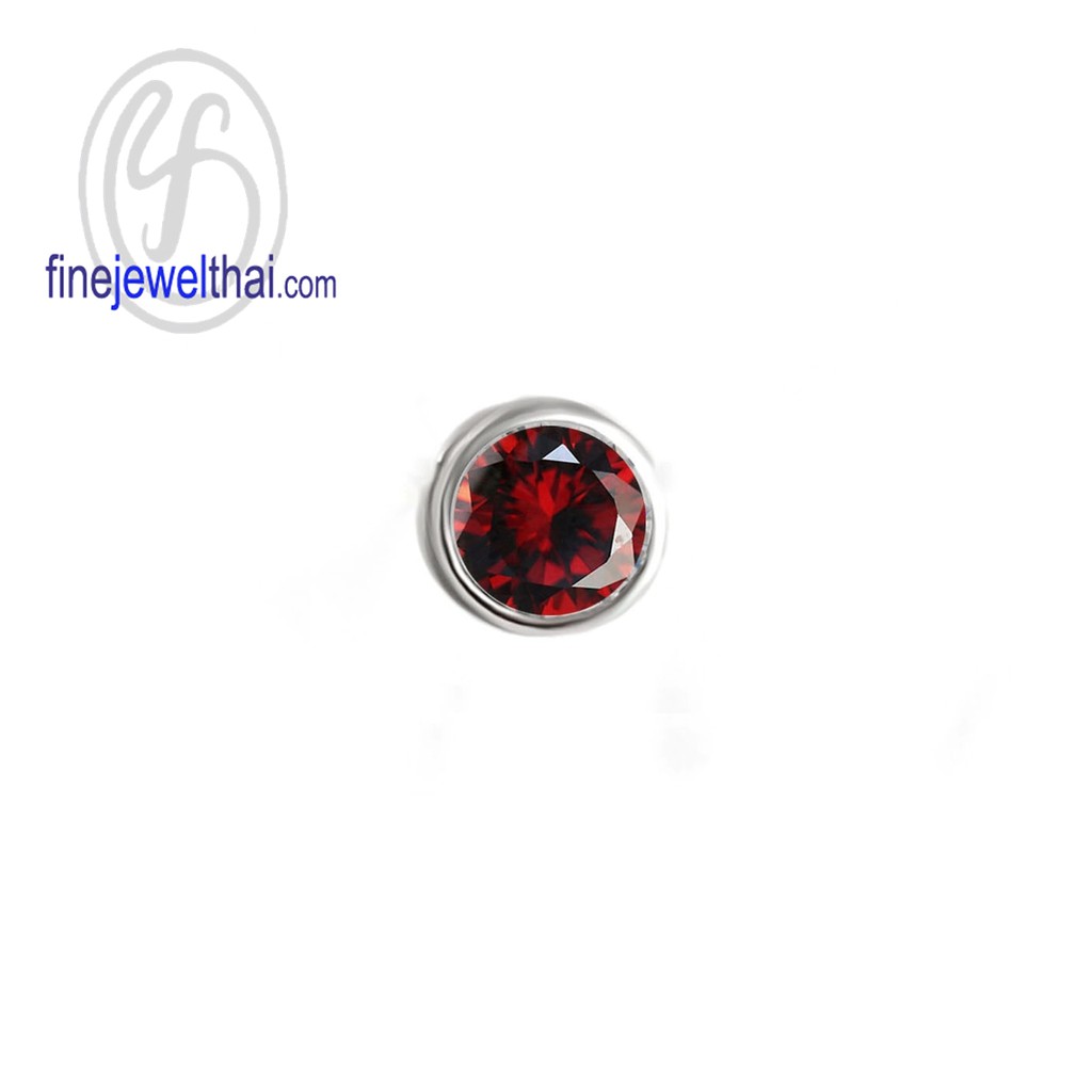 finejewelthai-จี้โกเมน-โกเมน-จี้พลอย-พลอยประจำเดือนเกิด-garnet-silver-pendant-birthstone-p1086gm00-ราคาต่อชิ้น