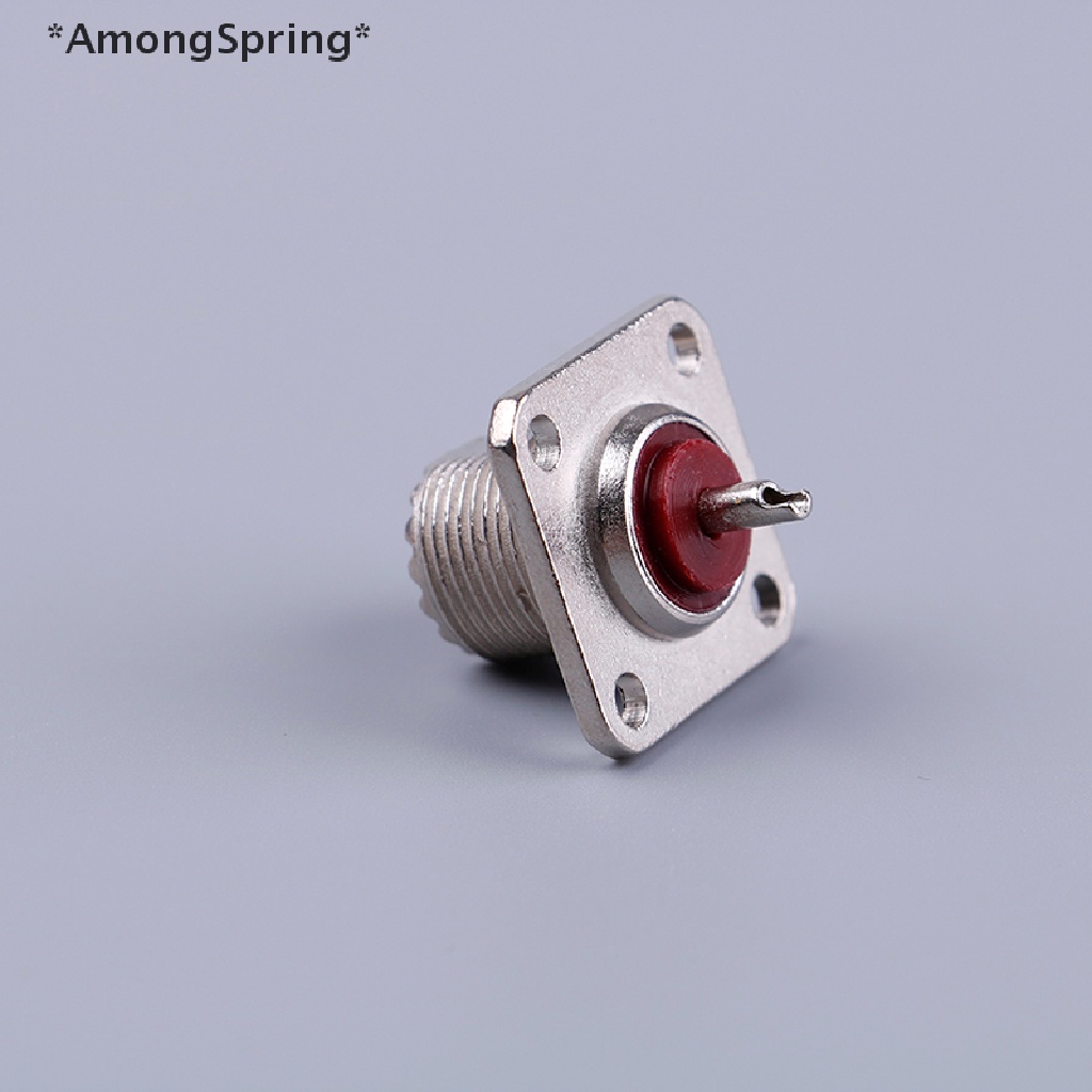 amongspring-uhf-ตัวเมีย-so239-แผงเมาท์หน้าแปลน-เมาท์ดาดฟ้า-บัดกรี-ถ้วยเชื่อมต่อ-rf