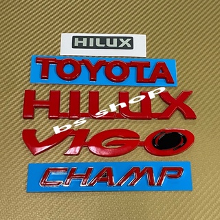 โลโก้* Hilux + vigo + Toyota  + champ+ Hilux สติ๊กเกอร์ฟอย ( ชุด 5 ชิ้น )