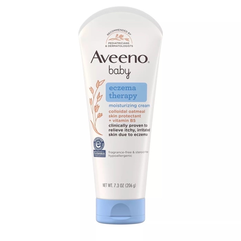 พร้อมส่งที่ไทย-โลชั่นสำหรับเด็ก-aveeno-baby-eczema-therapy-206g-ของแท้-นำเข้า-usa