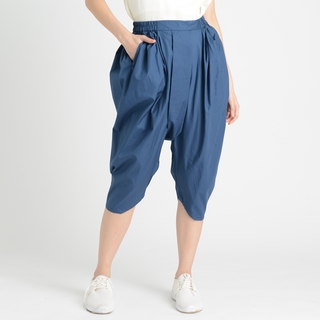 C&amp;D Pants กางเกงซีแอนด์ดี กางเกงทรงโจงกระเบน ผ้าคอตตอน สีน้ำเงิน (CQ55NV)