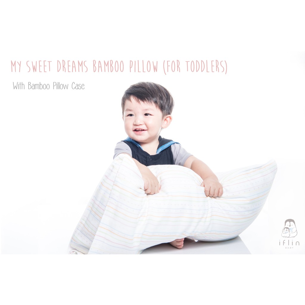iflin-baby-my-sweet-dreams-bamboo-pillow-for-toddlers-หมอนหนุนพร้อมปลอกหมอนใยไผ่-สำหรับเด็กโต-1-ขวบขึ้นไป