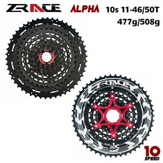 Zrace Alpha 10s เทปคาสเซ็ต น้ําหนักเบา 10 ความเร็ว 11-46T 50T สีดํา สําหรับจักรยานเสือภูเขา