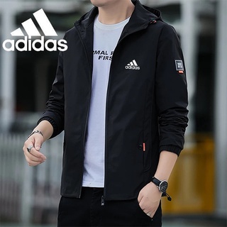 สินค้า Adidas เสื้อแจ็กเก็ต มีฮู้ด กันน้ํา กันลม คุณภาพดี สําหรับผู้ชาย 2022