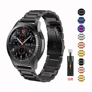 สายนาฬิกาข้อมือสเตนเลส 22 20 มม. สําหรับ SAMSUNG Galaxy watch 3 45 มม. 42 46 มม. Active 2 Amazfit Bi