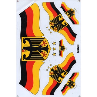 สติกเกอร์ธงชาติเยอรมัน Germany Flag สติกเกอร์แต่งรถสำหรับติดรถมอเตอร์ไซด์ รถยนต์ ขนาด27 X 18 cm จำนวน 1แผ่น A559