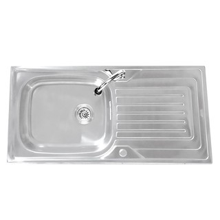 Embedded sink BUILT-IN SINK 1B1D TECNOSTAR HM 1050 STAINLESS STEEL Sink device Kitchen equipment อ่างล้างจานฝัง ซิงค์ฝัง