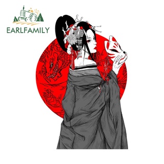 Earlfamily สติกเกอร์ไวนิล ลายกราฟฟิคตํานานญี่ปุ่น Geisha ขนาด 13 ซม. x 8.9 ซม. กันรอยขีดข่วน สําหรับติดตกแต่งรถยนต์ แล็ปท็อป