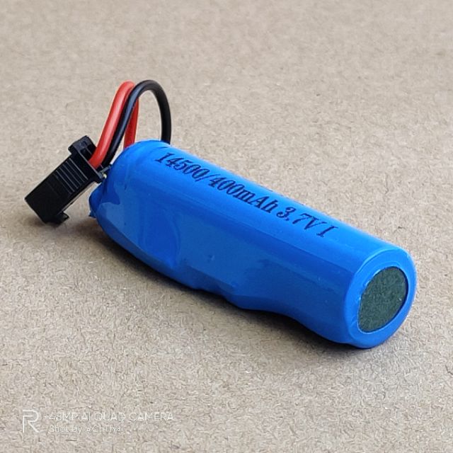 แบตเตอรี่สำหรับรถสตั๊น-ตีลังกา-ip-1165a-li-ion-3-70v-400-mah-ขั้วแบตแบบสีดำ