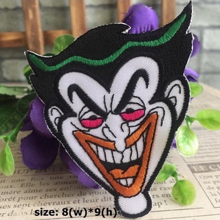 โจ๊กเกอร์ Joker ตัวรีดติดเสื้อ อาร์มรีด อาร์มปัก ตกแต่งเสื้อผ้า หมวก กระเป๋า แจ๊คเก็ตยีนส์ Movie Embroidered Iron on ...