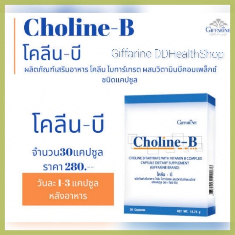 โคลีน - บี กิฟฟารีน Choline - B GIFFARINE โคลีน ผสม วิตามินบี วิตามินบี ...