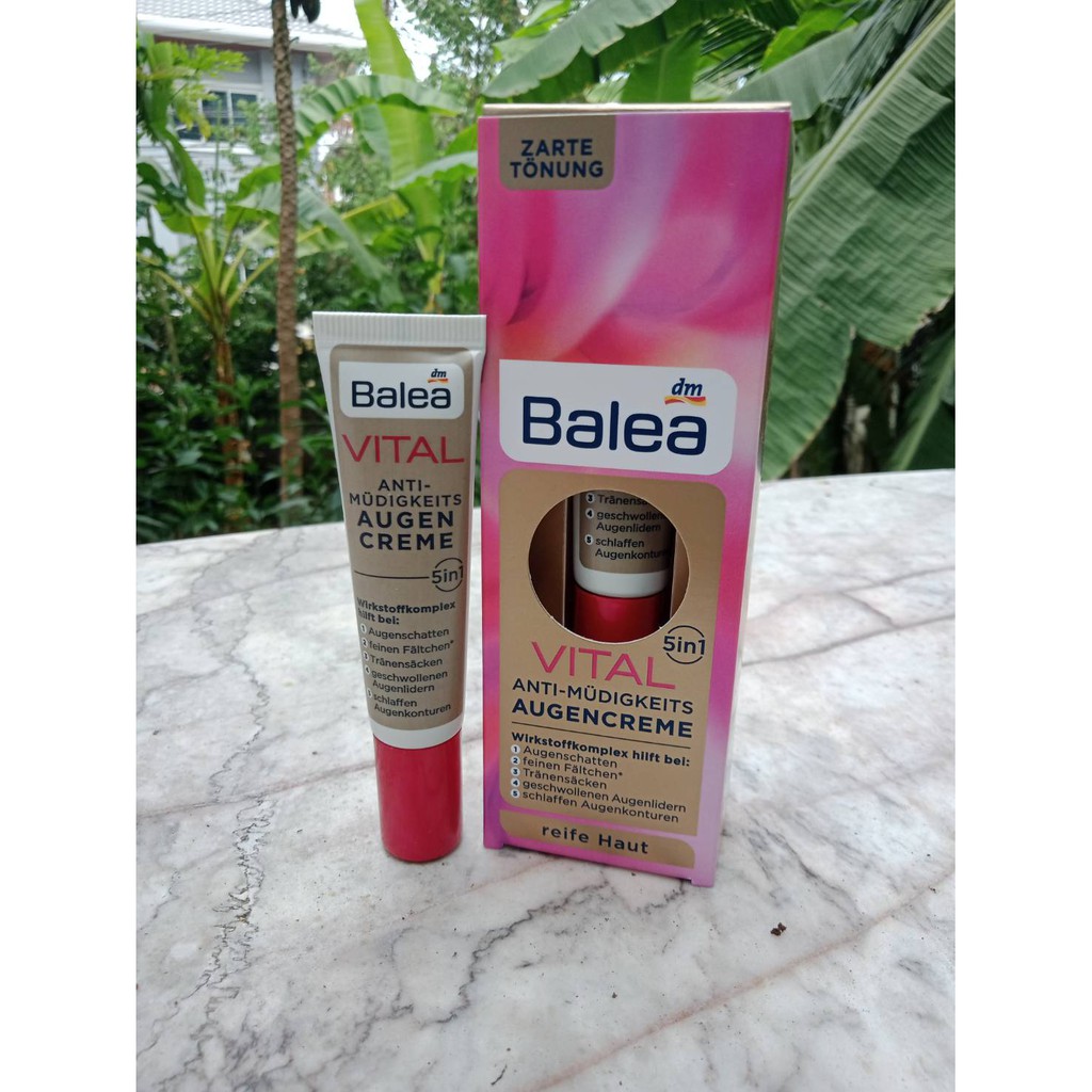 เซรั่มลดตาบวม/เซรั่มริ้วรอย 💖💖💖มี 2สูตร Balea Vital 5in1 Anti-Mudigkeits  Augencreme กับ Vital-Augen-Und-Lippenkonturen | Shopee Thailand