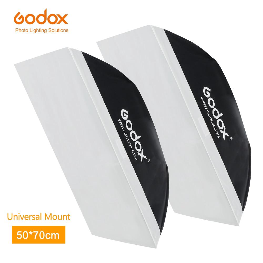 2pcs Godox 20"x27" 50x70cm Photo Studio Softbox with Universal Mount for K-150A K-180A E250 E300 Studio Flash Strobe