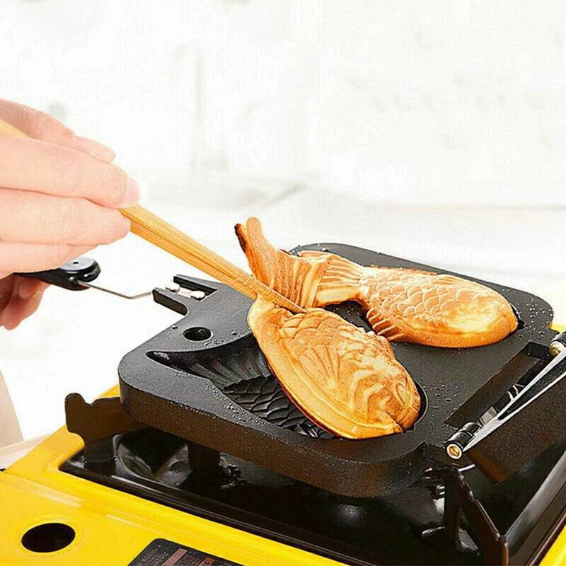 กระทะพิมพ์ขนมรูปปลา-taiyaki-pan-fish-mold-waffle-เครื่องทำวาฟเฟิลรูปปลา-พร้อมส่ง