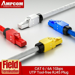 Ampcom RJ45 ปลั๊กเชื่อมต่อเครือข่ายอีเธอร์เน็ต CAT6A CAT6 UTP