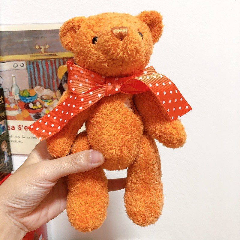 ตุ๊กตาหมีสีส้ม-ขนสวย-แขนขาหมุนได้-joanne-studio-bear-ลิขสิทธิ์แท้