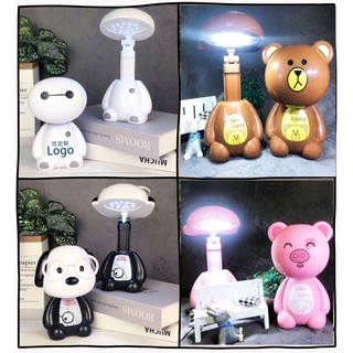 [พร้อมส่ง ของถึงไทยเเล้ว]โคมไฟ LED ลายการ์ตูนสร้างสรรค์ สำหรับวางบนโต๊ะทำงาน
