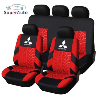 SuperAuto หุ้มเบาะรถยนต์ ผ้าคลุมเบาะรถยนต์ ชุดหุ้มเบาะรถยนต์ สําหรับ Mitsubishi เบาะรองนั่งรถยนต์ ของแต่งรถยนต์