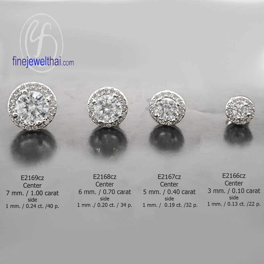 finejewelthai-ต่างหู-ต่างหูเพชร-ต่างหูเงิน-เพชรสังเคราะห์-เงินแท้-925-diamond-cz-silver-design-earring-e2168cz00