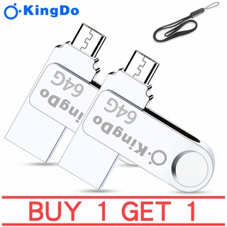 USB (U31)ซื้อ 1 แถม 1USB KINGDO Flash Drive USB 2.0 OTG 64GB (สำหรับโทรศัพท์ Android แฟลชไดรฟ์ USB / PC)