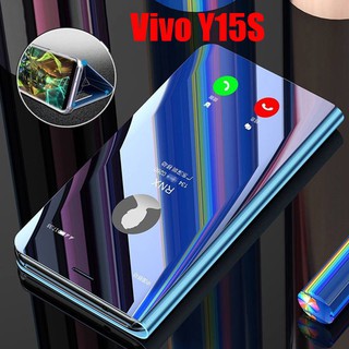 เคสฝาพับ แบบกระจก สำหรับ Vivo Y15s 2019