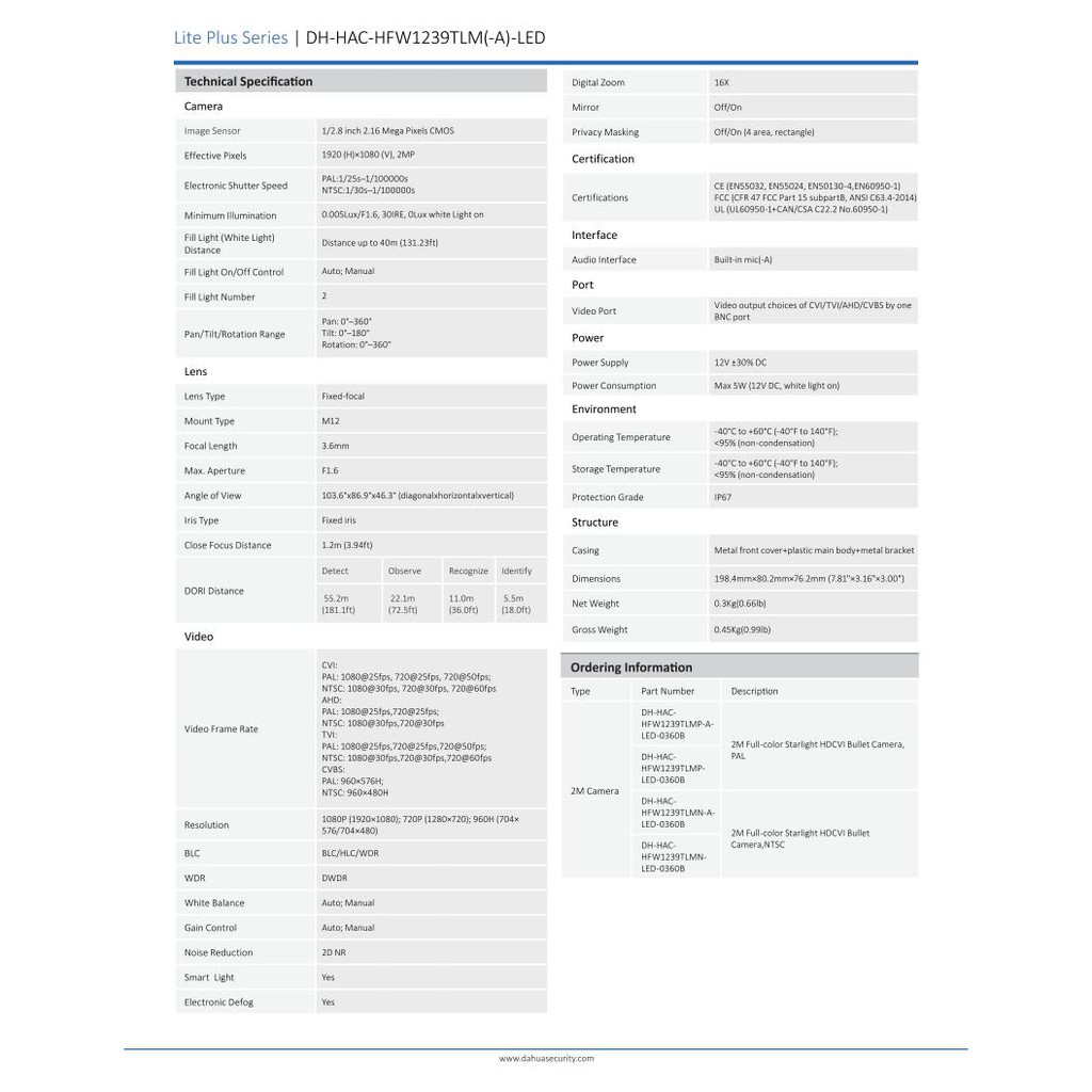 dahua-กล้องวงจรปิด-ความละเอียด-2ล้านพิกเซล-มีไมค์-รุ่น-hac-hfw1239tlmp-a-led-s2-ภาพสี-24ชั่วโมง