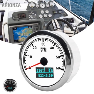 Arionza 3‐In‐1 เครื่องวัดรอบเครื่องยนต์ 6000Rpm กันน้ํา Ip67 สําหรับรถยนต์ เรือ รถบรรทุก