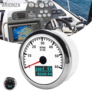 Arionza 3‐In‐1 เครื่องวัดรอบเครื่องยนต์ 6000Rpm กันน้ํา Ip67 สําหรับรถยนต์ เรือ รถบรรทุก