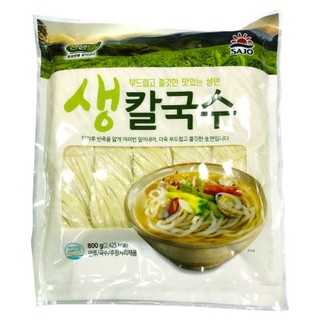 ราคาพร้อมส่ง 생칼국수 บะหมี่เกาหลี(เส้นสด) Sajo Knife Cut Kalguksoo Noodle 800g