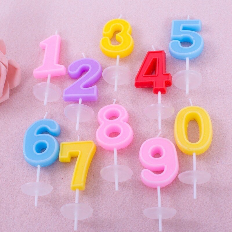 เทียนวันเกิด-เทียนตัวเลขแบบคละสี-มีให้เลือก-ตั้งแต่เลข-0-9