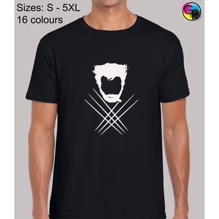 เสื้อยืด พิมพ์ลาย Wolverine Silhouette Super Hero สําหรับผู้ชาย