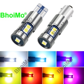BhoiMo CANBUS T10 led BAY9S fog light BAX9S BA9S T4W H6W H21W 9SMD 3030 W5W 194 dome clearance car interior light indicator reading door license plate Marker Rear tail trunk signal park lamp bulb auto Motorcycle peanut bulb DC12V 6000k